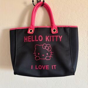 Hello Kitty Black Tote with Pink Accents